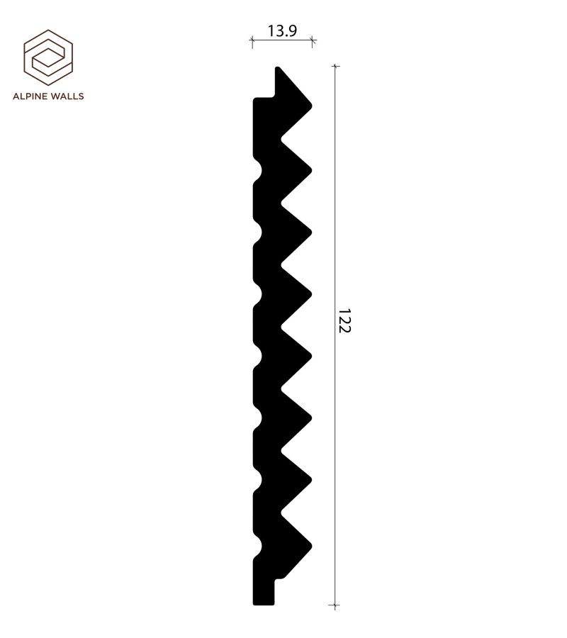 Декоративная панель Alpine Walls LineArt ECO1501W
